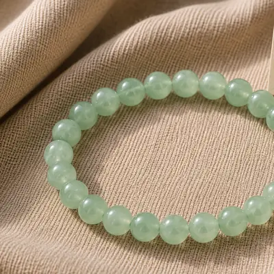 SAGE — Aventurin-Perlenarmband auf Leinen